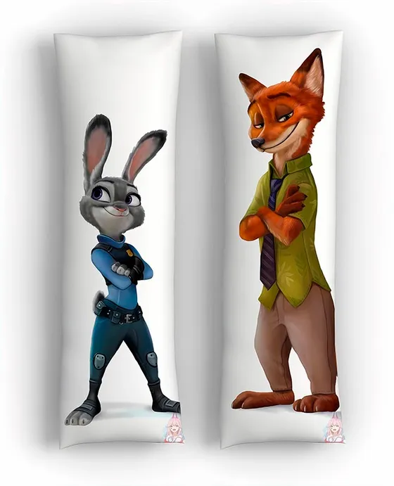 Дакимакура Ник Уайлд и Джуди Хоппс