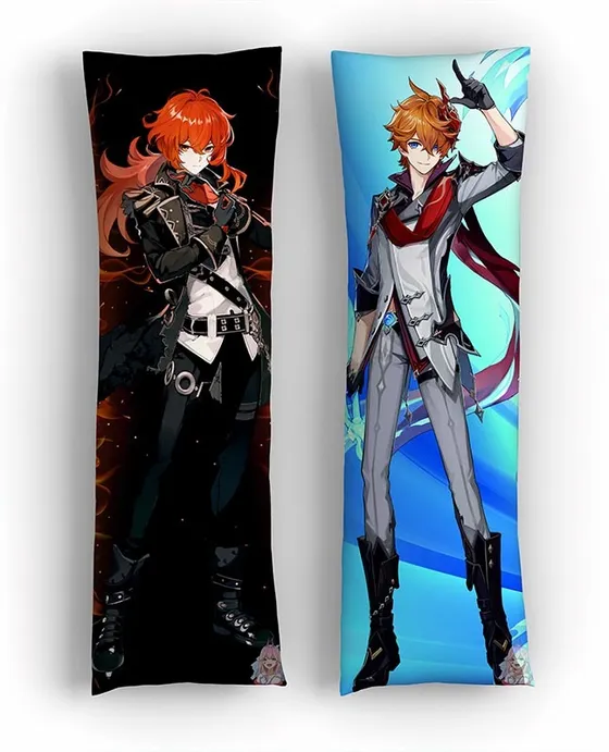 Дакимакура Дилюк и Тарталья