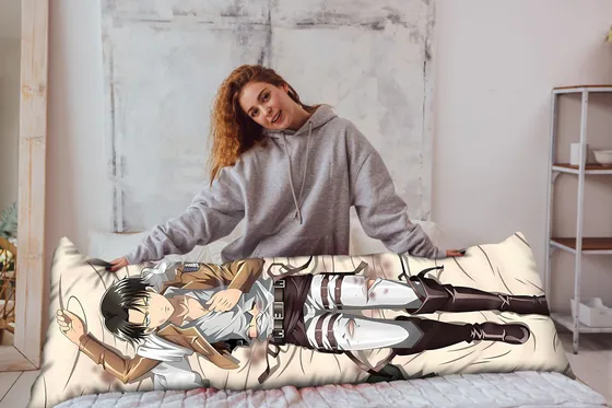 Дакимакура Леви Аккерман и Эрен Йегер №4